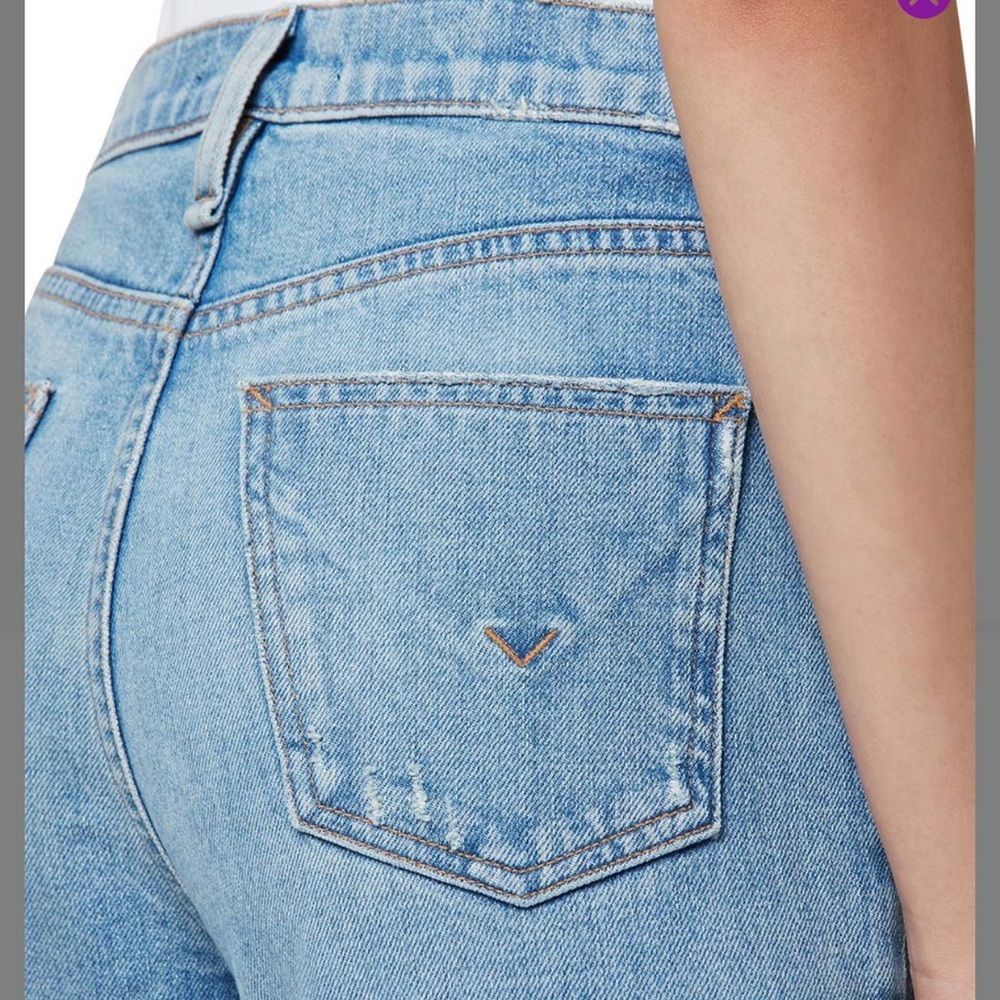 Hudson Landslide Denim Holly High-rise Straight Ankle Mom Jeans 32/12 Button Fly - Picture 3 of 9